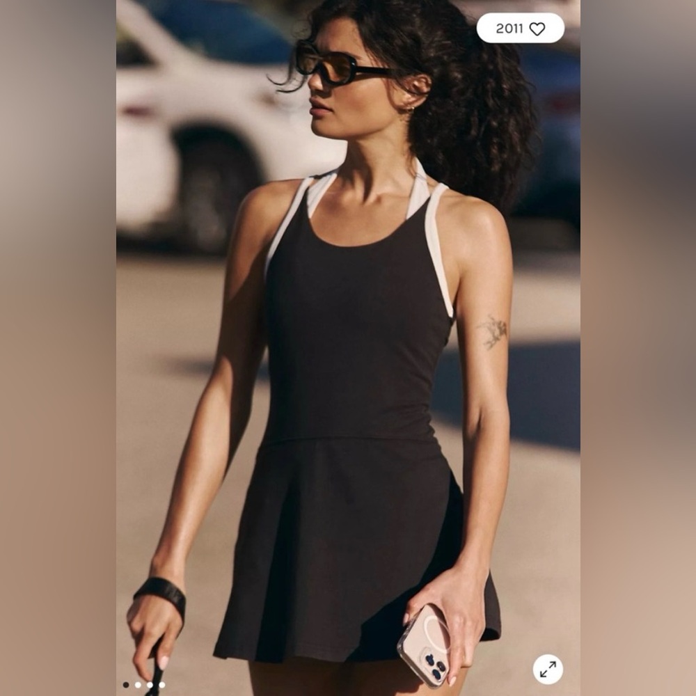 Free People Movement Hot Shot Skortsie. NWT. Black